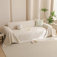 Cream Lattice Cooling Sofa Cover