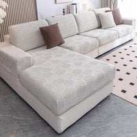 Spill-Resistant Honeycomb Jacquard Stretch Sofa Cover – Full-Cover Pet-Friendly Couch Protector