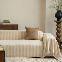Coastal Stripe Linen-Look Scratch-Resistant Sofa/Couch Cover