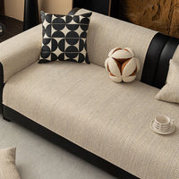 Modern Herringbone Faux-Linen Nonslip Sofa/Couch Cover