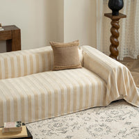 Coastal Stripe Linen-Look Scratch-Resistant Sofa/Couch Cover