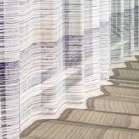 Horizon Stripe Embroidered Sheer Curtain