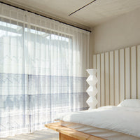 Horizon Stripe Embroidered Sheer Curtain