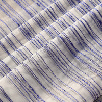 Horizon Stripe Embroidered Sheer Curtain