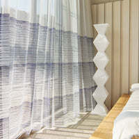Horizon Stripe Embroidered Sheer Curtain