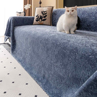 Modern Woven Velvet Textured Soft Pet-Friendly Durable Sofa Cover – Minimalist Hassle-Free Throw Couch Protection