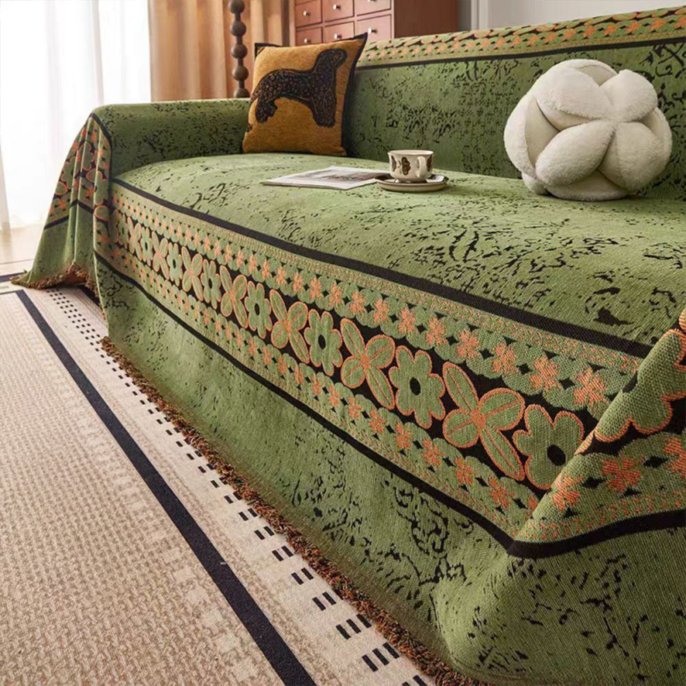 Vintage Blossom Chenille Sofa Cover