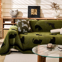 Whisker Wonderland Chenille Sofa Cover
