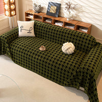 Cozy Houndstooth Plush Sofa/Couch Cover