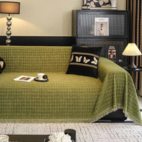Elegant Grid Chenille Scratch-Resistant Sofa/Couch Cover