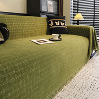 Elegant Grid Chenille Scratch-Resistant Sofa/Couch Cover