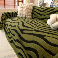 Plush Zebra Chenille Scratch-Resistant Sofa/Couch Cover