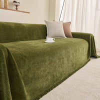 Herringbone Velvet Spill-Resistant Chenille Sofa Cover