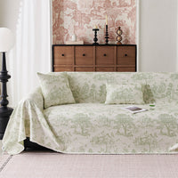 Spill-Resistant Pastel Floral Cooling Multi-Purpose Easy-to-Clean Couch Cover Chic Breathable Sofa Protection for a Cozy Home Upgrade