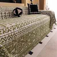Boho Geometric Chenille Sofa Cover
