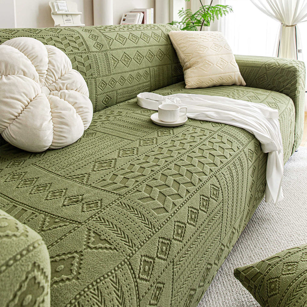 BohoWeave Stretch Full-Encasing Sofa Slipcover