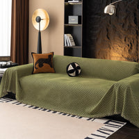 Urban Weave Pattern Plush Pet-Friendly Durable Sofa Cover – Premium Woven Machine Washable Minimalist Throw Couch Protection Multi-Use