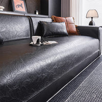 Spill-Resistant Luxe Leather Nonslip Sofa Cover