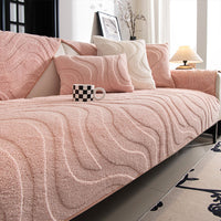 Soft Velvet Curve Non-Slip Sofa Cover
