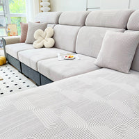 Serene Maze Stretch Sofa Cover – Anti-Scratch, Full-Cover Pet Protector