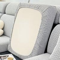 Elegant Chevron Jacquard All-Season Stretch Sofa Cover – Full Wrap, Anti-Slip & Anti-Scratch Protection