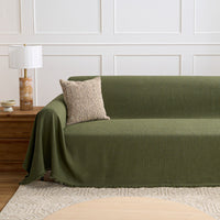 Spill-Resistant Tassel Edge Sofa Cover for Protection and Style