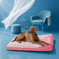 Extra Large Cooling Orthopedic Dog Bed with Raised Headrest