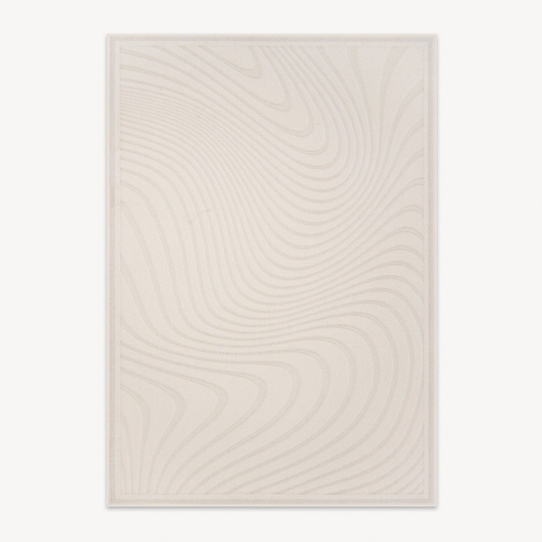 Easy Clean Rug Tranquil Wave Spillproof Pet-Friendly Minimalist Living Room Area Rug