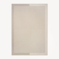 Easy Clean Rug Sand Ripple Border Spillproof Pet-Friendly Minimalist Living Room Area Rug