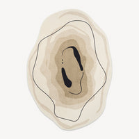 Easy Clean Rug Chic Dune Whisper Accent Spillproof Pet-Friendly Modern Living Room Round Rug