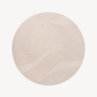 Easy Clean Rug Sand Wave Pattern Round Spillproof Pet-Friendly Modern Living Room Plush Round Rug