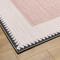 Easy Clean Washable Rug Boho Cozy Geometric Design Durable Pet-Friendly Spillproof Removable Non-Slip Pad Living Room Area Rug