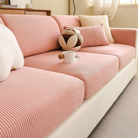 Vertical Stripe Corduroy Stretch Sofa Cover – Anti-Scratch, Full-Cover Pet Protector