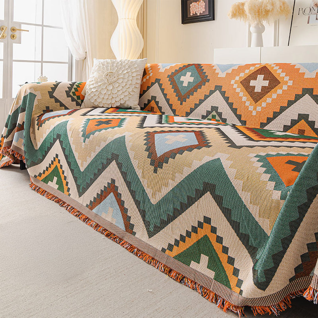 Tribal Charm Scratch-Resistant Sofa/Couch Cover