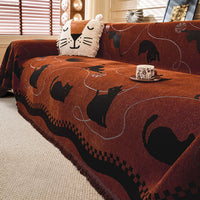Whisker Wonderland Chenille Sofa Cover