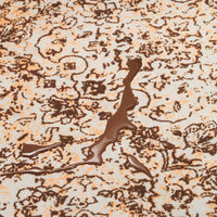 Easy Clean Washable Rug Rustic Latte Persian Minimalist Design Durable Spillproof Pet-Friendly Non-Slip Pad Living Room Area Rug