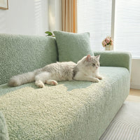 CloudNest Plush Full-Cover Sofa Slipcover