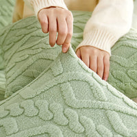 Cozy Weave Milk-Velvet Stretch Sofa Cover – Full Wrap, Anti-Slip Protection