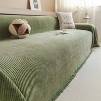 Velvet Ribbed Chenille Sofa Cover