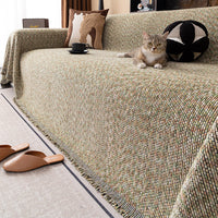 Blended Texture Chenille Sofa Cover Throw