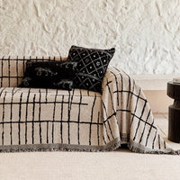 Urban Grid Chenille Scratch-Resistant Sofa/Couch Cover