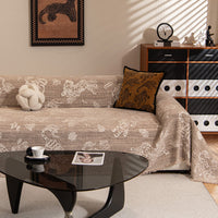 Vintage Crest Chenille Scratch-Resistant Sofa/Couch Cover
