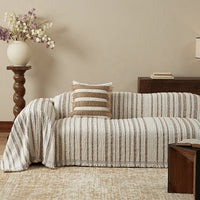 Textured Stripe Chenille Scratch-Resistant Sofa/Couch Cover