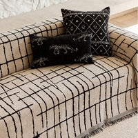 Urban Grid Chenille Scratch-Resistant Sofa/Couch Cover