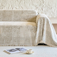 Textured Mosaic Chenille Scratch-Resistant Sofa/Couch Cover