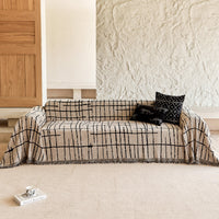 Urban Grid Chenille Scratch-Resistant Sofa/Couch Cover