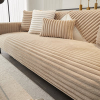 Luxe Ribbed Plush Nonslip Sofa/Couch Cover