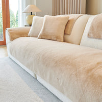 Regal Mink Plush Nonslip Sofa/Couch Cover