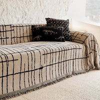 Urban Grid Chenille Scratch-Resistant Sofa/Couch Cover