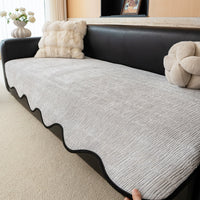 Wavy Edge Chenille Nonslip Sofa/Couch Cover